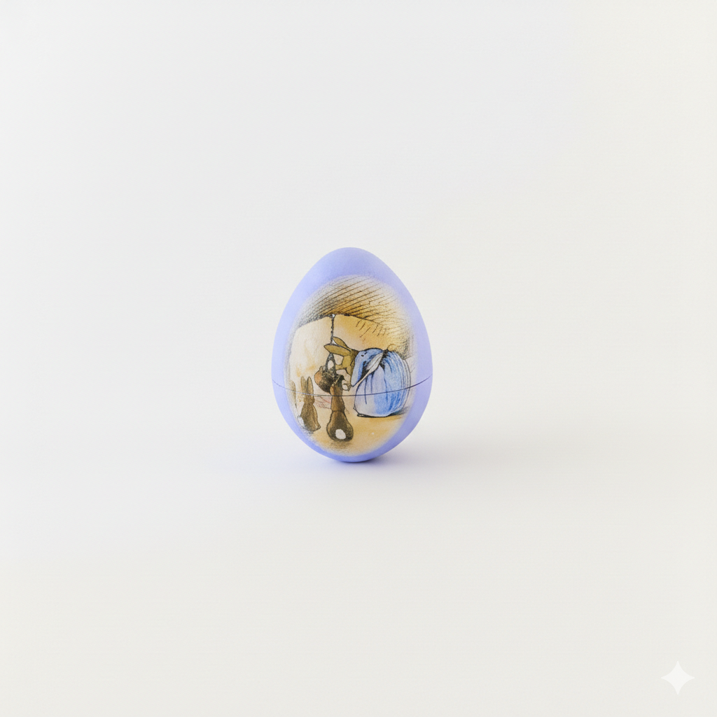 Beatrix Potter Periwinkle Paper Mache Egg