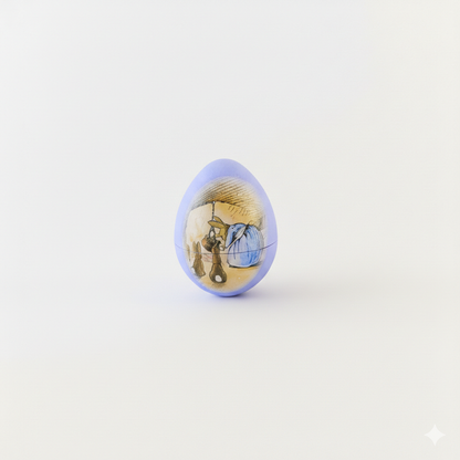 Beatrix Potter Periwinkle Paper Mache Egg