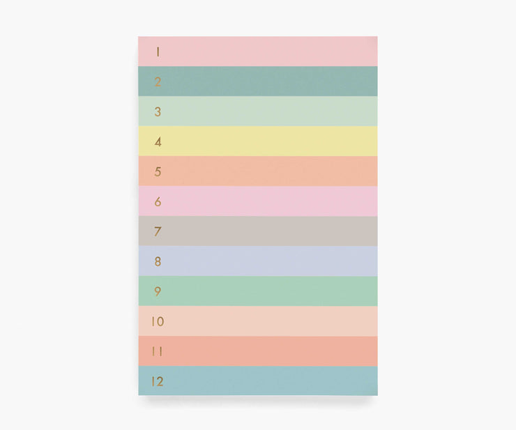 Numbered Colorblock Memo Notepad