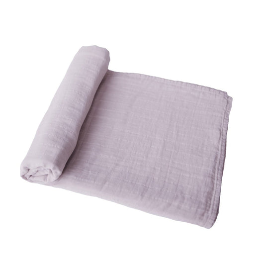 Soft Mauve Muslin Swaddle