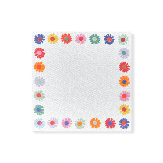 48 Pack | Rainbow Daisies Small Square Notes