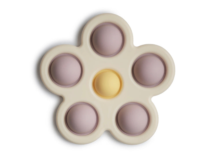 Flower Press Toy- Soft Lilac, Daffodil, and Ivory