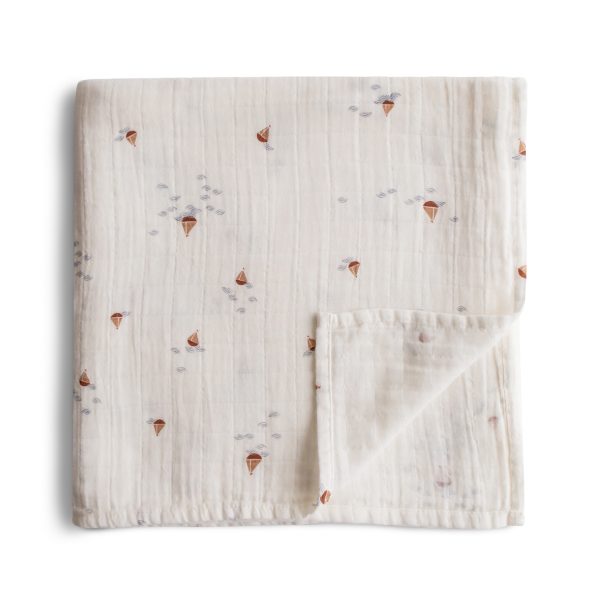Boats Muslin Swaddle Blanket