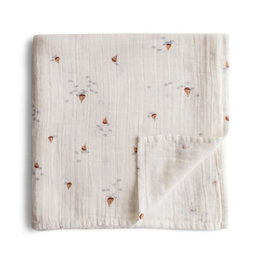 Boats Muslin Swaddle Blanket