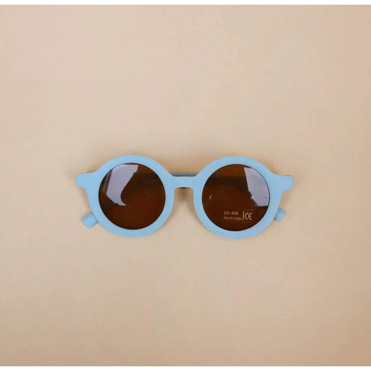 Sky Blue Round Sunglasses