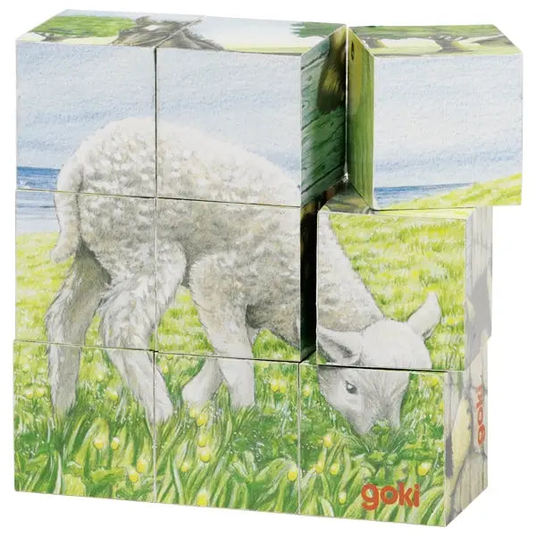 Farm Animal Cube Puzzle