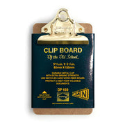 Mini Old School Clipboard with Gold Clip